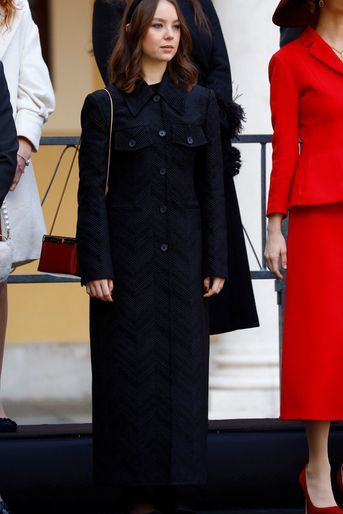La princesse Alexandra de Hanovre lors des célébrations de la Fête nationale monégasque, samedi 19 novembre 2022. 