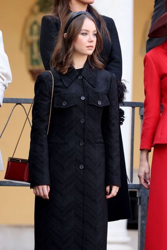 La princesse Alexandra de Hanovre lors des célébrations de la Fête nationale monégasque, samedi 19 novembre 2022. 