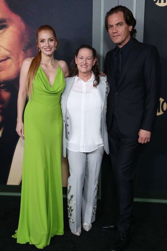 Jessica Chastain, Georgette Jones et Michael Shannon à l’avant-première de la série «George & Tammy», à Los Angeles, le 21 novembre 2022.