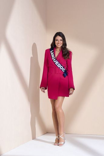 Miss Languedoc 2022, Cameron Vallière, en lice pour le concours de Miss France 2023 qui se tiendra à Châteauroux, le 17 décembre 2022.