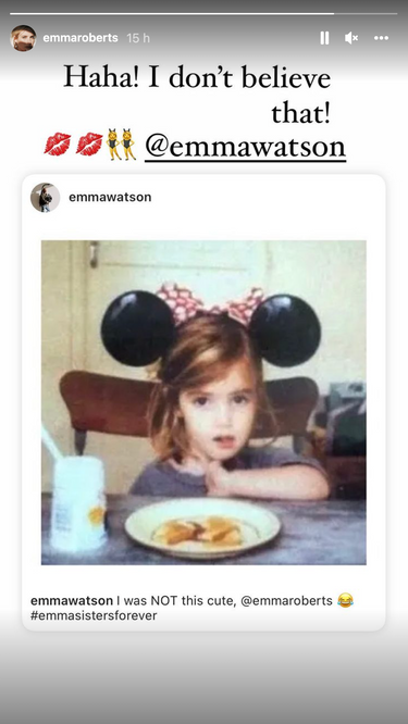 Emma Roberts réagit à la publication d'Emma Watson le 5 janvier 2021