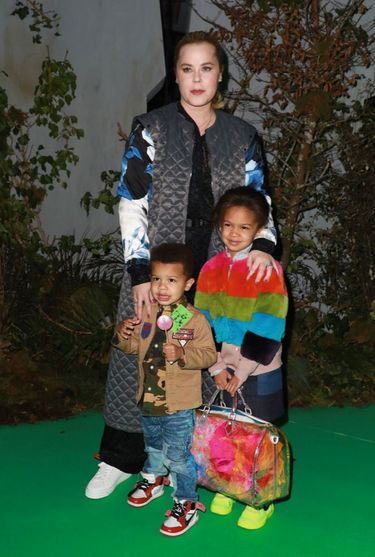 Shannon Abloh, sa femme depuis 2009, avec leurs deux enfants, Grey et Lowe. Lors d’une rare apparition publique, en 2019.