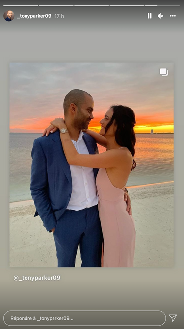 Tony Parker et Alizé Lim au mariage d'amis au Mexique le week-end du 12 novembre 2021