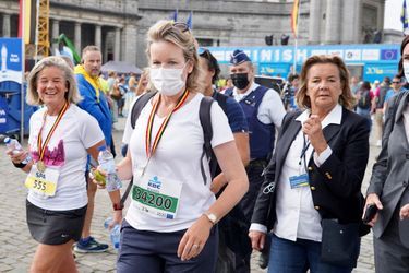 La reine des Belges Mathilde lors des 20 km de Bruxelles, le 12 septembre 2021