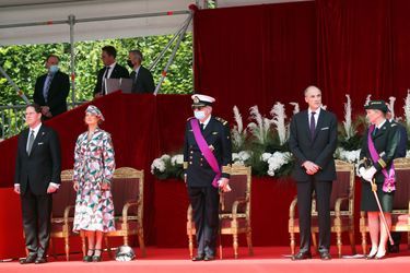 Le prince Laurent de Belgique en solo lors de la Fête nationale le 21 juillet 2021