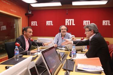 Échange musclé avec Jean-Luc Mélenchon sur le plateau de RTL, le 12 décembre 2014