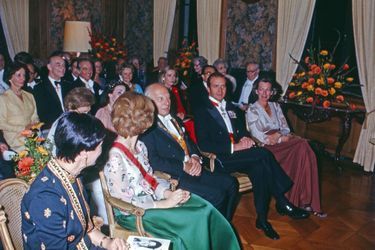 La reine Sofia d'Espagne en visite officielle en Allemagne avec le roi Juan Carlos en 1977
