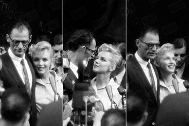 « A tour de rôle, ils parlèrent au micro et conclurent leur conférence de presse par un baiser. » - Paris Match n°378, 7 juillet 1956