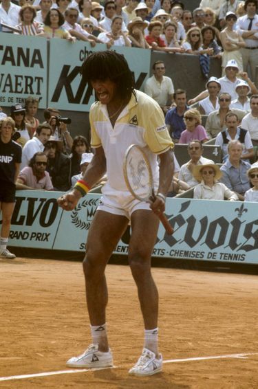 Yannick Noah en finale de Roland-Garros, le 5 juin 1983. 