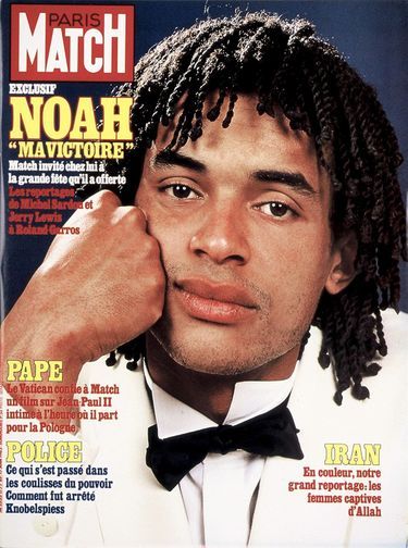 Yannick Noah en couverture du Paris Match n°1777, daté du 17 juin 1983.