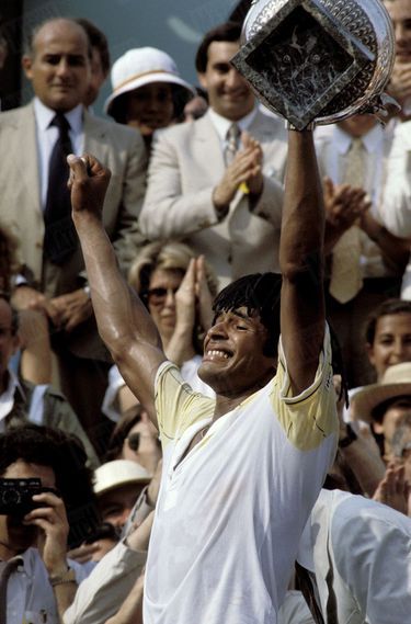Yannick Noah, vainqueur de Roland-Garros, le 5 juin 1983.