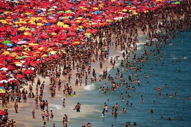 Plage d'Ipanema à Rio de Janeiro (Brésil)