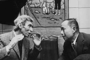 Hergé et Tchang en 1981