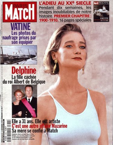 Delphine Boël en couverture de Paris Match n°2632, 4 novembre 1999