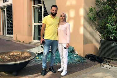 Israa Seblani et son futur époux Ahmad Subeih.