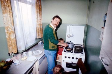Lech Walesa chez lui, en août 1980.