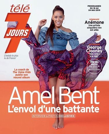 Amel Bent en couverture de Télé 7 jours en mai 2019