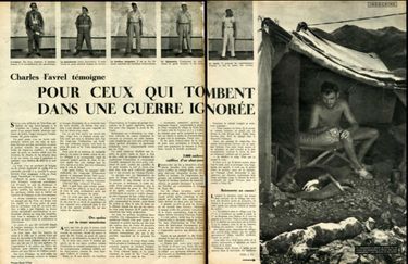« Pour ceux qui tombent dans une guerre ignorée » - Paris Match n°84, 28 octobre 1950. Jean-Paul Hamel est sur la seconde photo du haut.