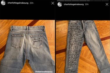 Charlotte Gainsbourg offre pour la tombola solidaire l'un de ses jeans préférés