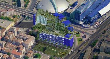 Jardins et façades intérieures végétales pour le projet de logements « La Calanque » à Marseille.