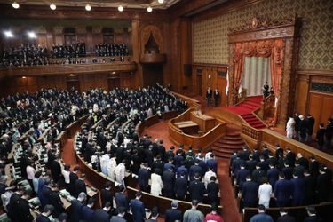 L'empereur Naruhito du Japon ouvre le Parlement à Tokyo, le 20 janvier 2020