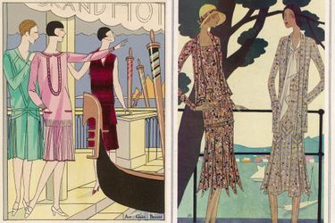 Des dessins des créations de Molyneux, de 1926 et 1930.