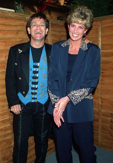 Elton John et Lady Di en 1993