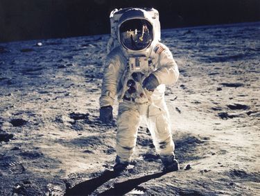 Buzz Aldrin sur la Lune.