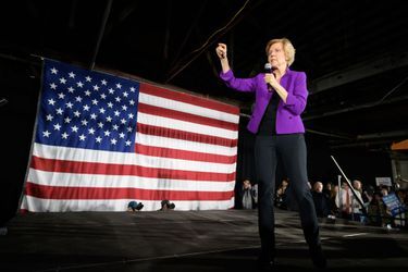 La candidate à la primaire démocrate Elizabeth Warren, à New York, le 8 mars dernier.
