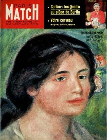 Gabrielle par Renoir, en couverture de Paris Match n°518, 14 mars 1959