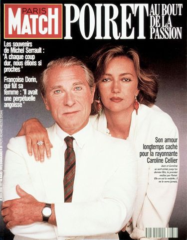 Caroline Cellier et Jean Poiret, en couverture de Paris Match n°2235, 26 mars 1992