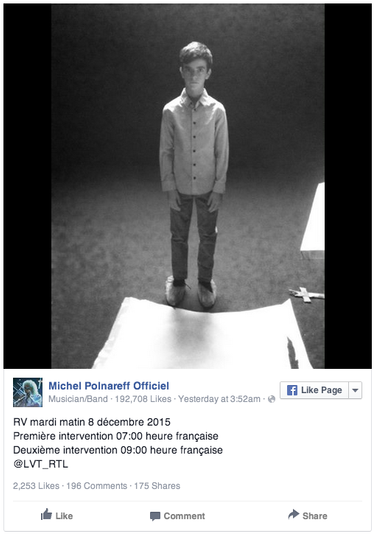 Le chanteur Michel Polnareff fait monter le suspense sur les réseaux sociaux.
