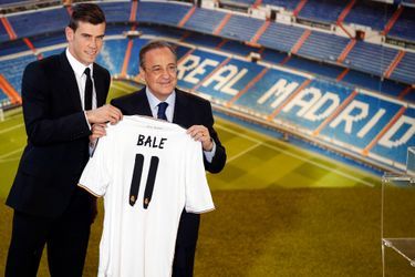Gareth Bale ce lundi à Madrid, pour sa présentation à la presse.