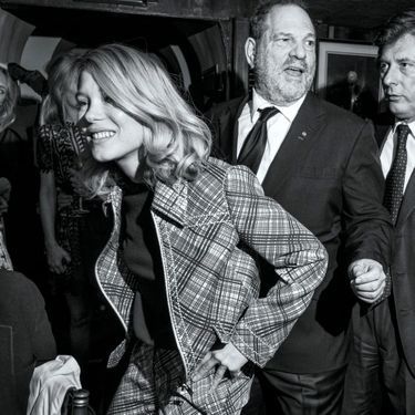 L’actrice et Harvey Weinstein lors du traditionnel dîner Charles Finch et Chanel. Ici en février 2015, la veille des Bafta Awards, à Londres.