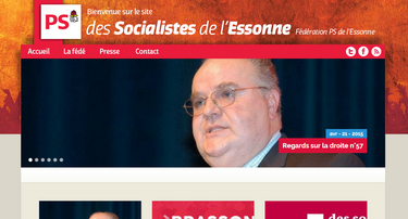 Page d'accueil de la fédération socialiste de l'Essonne. Il ne s'est rien passé sur le site depuis six mois.