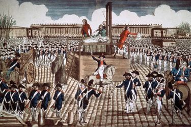 Gravure montrant l'exécution de la reine Marie-Antoinette