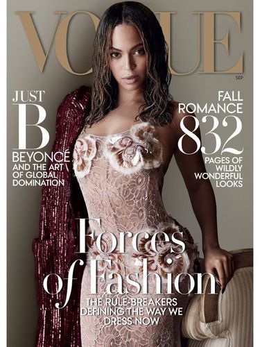 Beyoncé Knowles en Une de «Vogue».