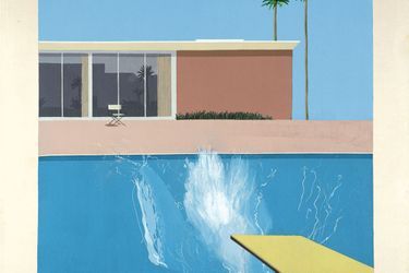 1967. Il peint « A Bigger Splash » à Los Angeles.