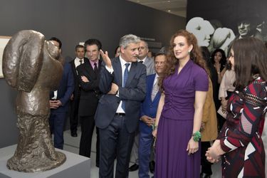 La princesse Lalla Salma du Maroc visite l'exposition "Face à Picasso" à Rabat, le 15 mai 2017