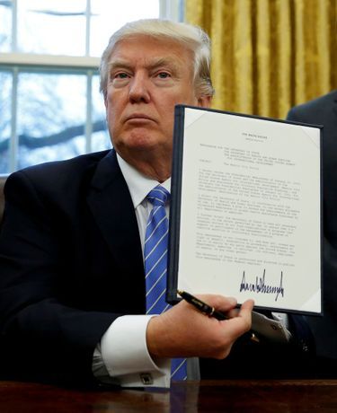 La signature de Donald Trump 