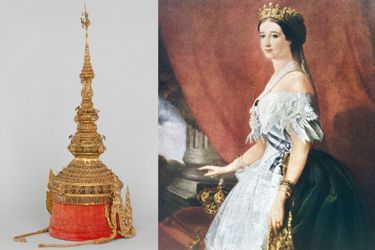 Réplique de la couronne des rois de Siam offerte à Napoléon III (Thaïlande, 19e siècle) - Portrait de l’impératrice Eugénie