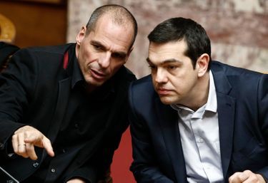 Alexis Tsipras et Yanis Varoufakis, le 18 février.