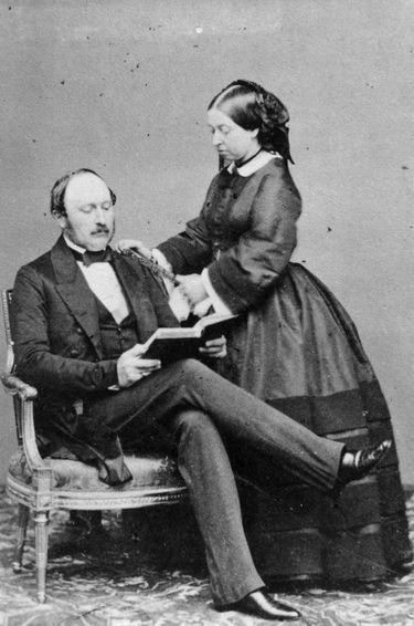 La reine Victoria avec le prince Albert en 1860.
