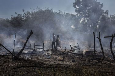 Après le bombardement du village de Kauda Sud Soudan. Novembre 2012