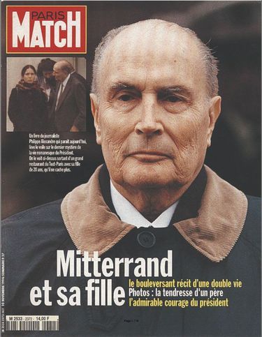 La couverture 2372 de Paris Match révélant l'existence de Mazarine Pingeot, la fille de François Mitterrand.
