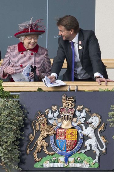 La reine Elizabeth II sur l'hippodrome d'Ascot, le 15 octobre 2016