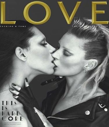 Lea T et Kate Moss s'embrassent en Une de Love Magazine