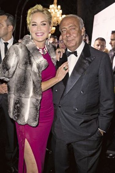 Fawaz Gruosi et Sharon Stone parée de millions lors du dernier Festival de Cannes.