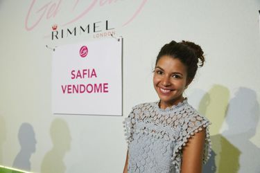Safia Vendome, samedi, sur son stand du salon Get Beauty.