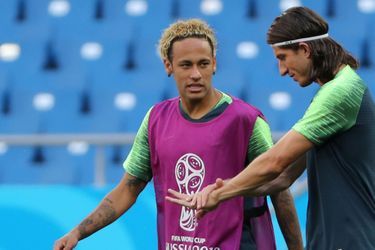 Neymar samedi à l'entraînement